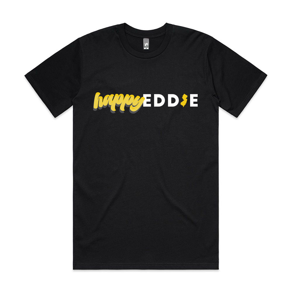 Happy Eddie Script T-Shirt NEW JERSEY - Black/Yellow