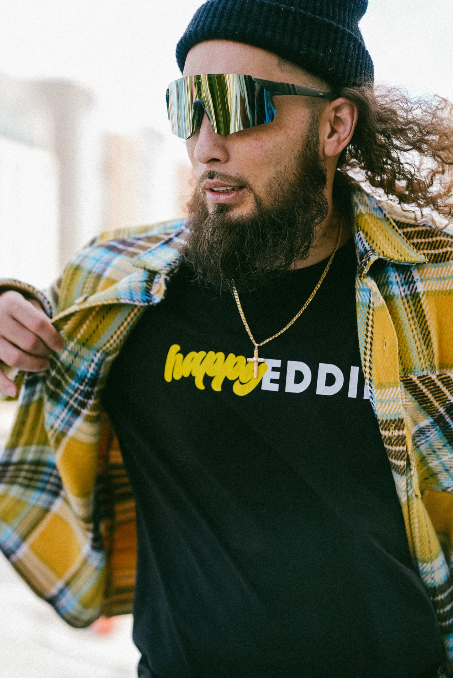 Happy Eddie Script T-shirt MARYLAND Crab - White/Yellow/Red