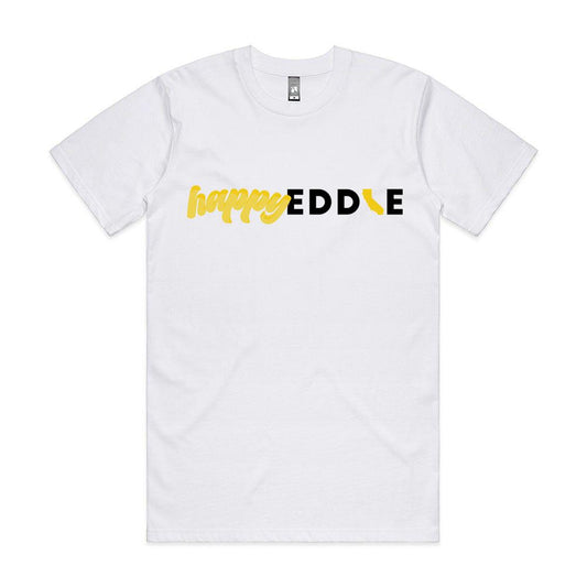 Happy Eddie Script T-Shirt CALIFORNIA - White/Yellow